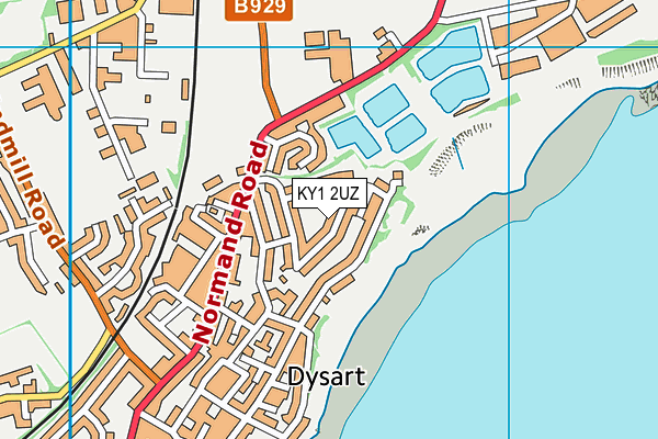 KY1 2UZ map - OS VectorMap District (Ordnance Survey)