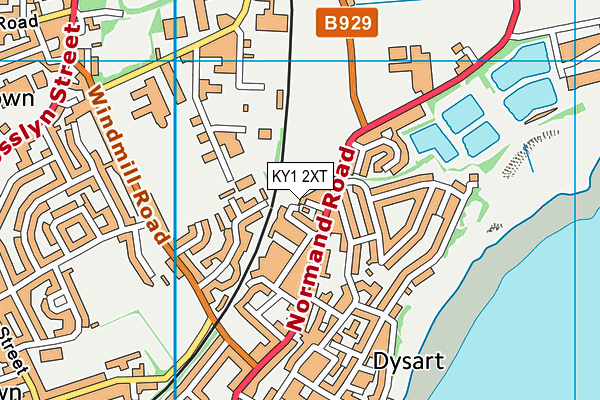 KY1 2XT map - OS VectorMap District (Ordnance Survey)