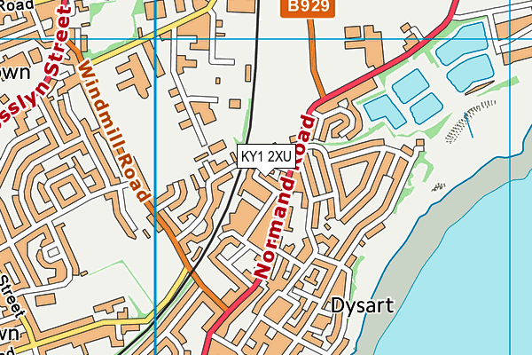 KY1 2XU map - OS VectorMap District (Ordnance Survey)