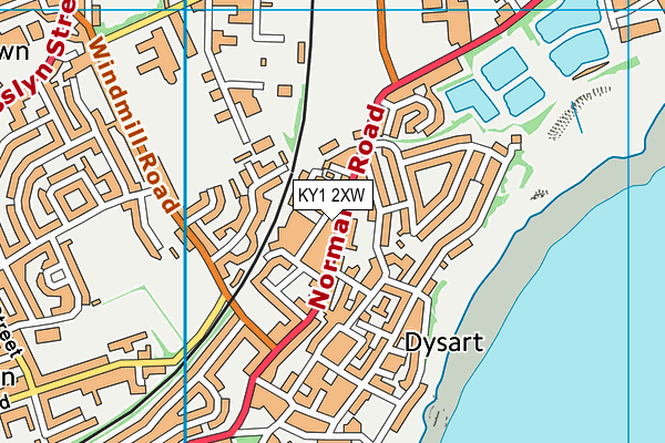 KY1 2XW map - OS VectorMap District (Ordnance Survey)