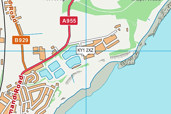 KY1 2XZ map - OS VectorMap District (Ordnance Survey)