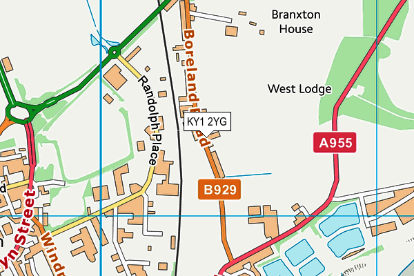 KY1 2YG map - OS VectorMap District (Ordnance Survey)