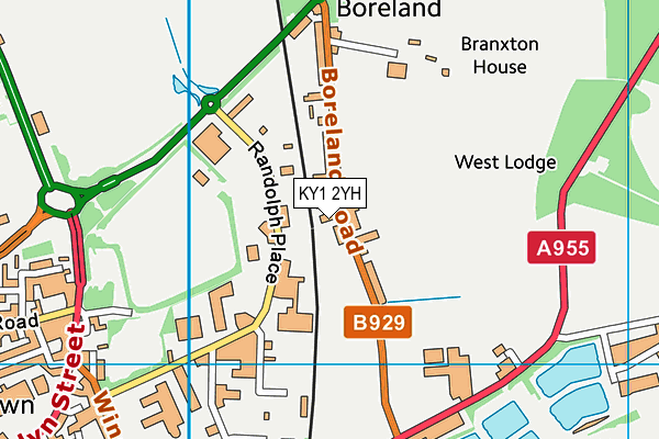 KY1 2YH map - OS VectorMap District (Ordnance Survey)