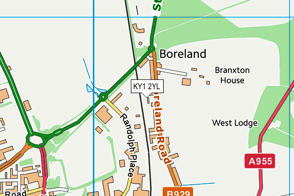 KY1 2YL map - OS VectorMap District (Ordnance Survey)