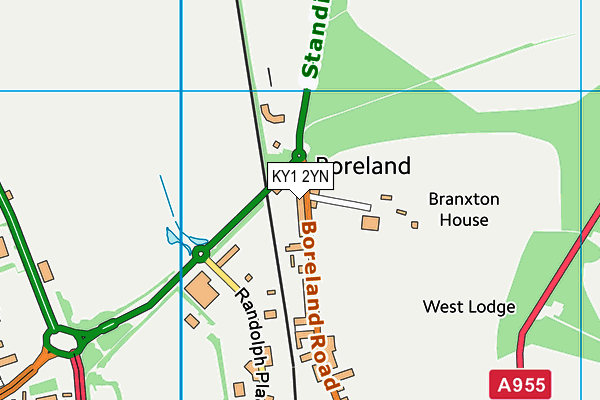 KY1 2YN map - OS VectorMap District (Ordnance Survey)