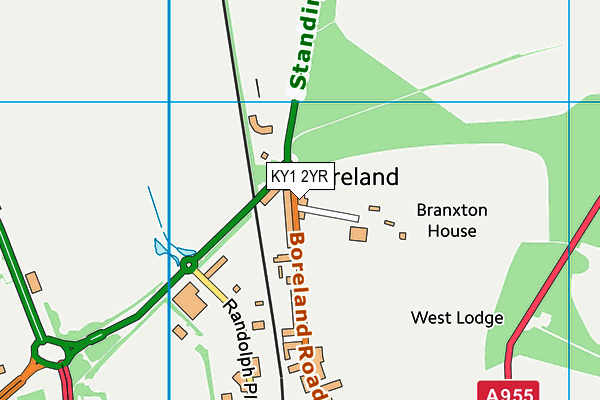 KY1 2YR map - OS VectorMap District (Ordnance Survey)