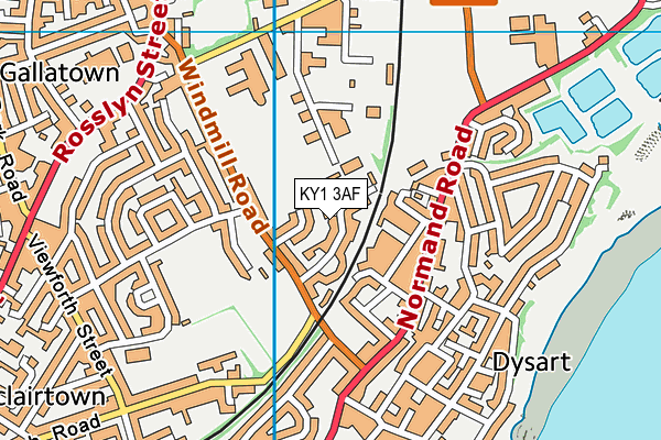 KY1 3AF map - OS VectorMap District (Ordnance Survey)