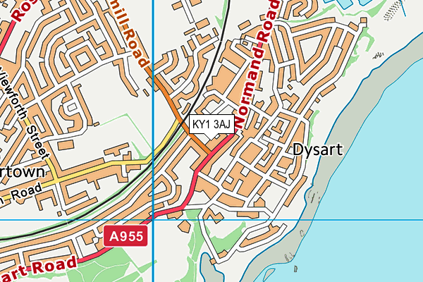 KY1 3AJ map - OS VectorMap District (Ordnance Survey)