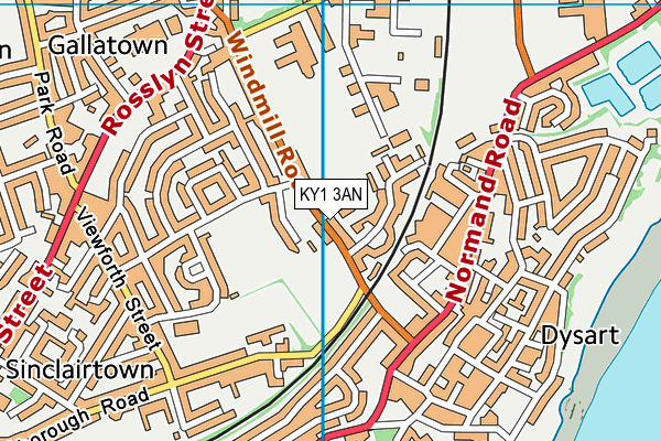 KY1 3AN map - OS VectorMap District (Ordnance Survey)