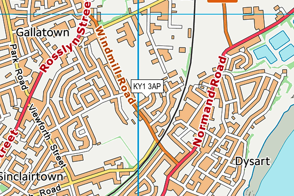 KY1 3AP map - OS VectorMap District (Ordnance Survey)