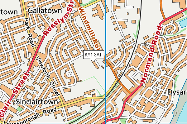 KY1 3AT map - OS VectorMap District (Ordnance Survey)