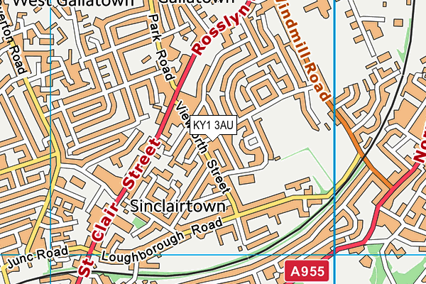 KY1 3AU map - OS VectorMap District (Ordnance Survey)