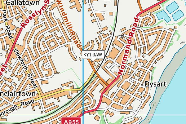 KY1 3AW map - OS VectorMap District (Ordnance Survey)