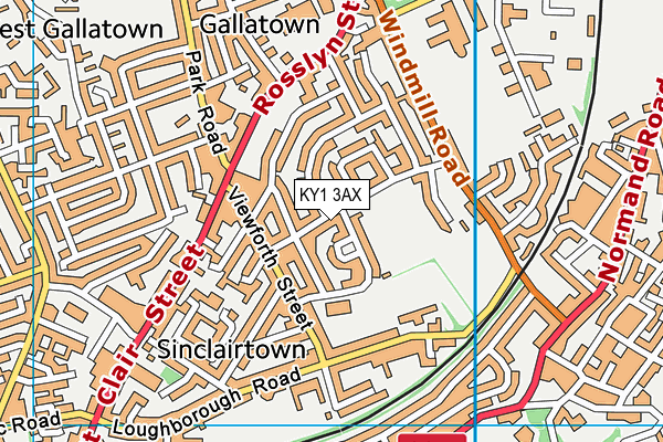 KY1 3AX map - OS VectorMap District (Ordnance Survey)