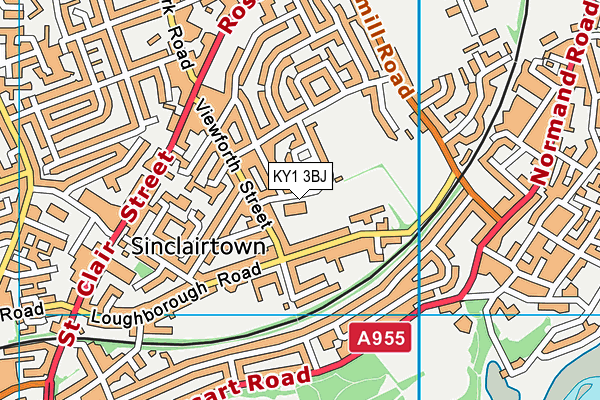 KY1 3BJ map - OS VectorMap District (Ordnance Survey)