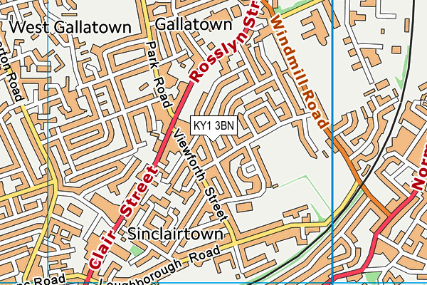 KY1 3BN map - OS VectorMap District (Ordnance Survey)