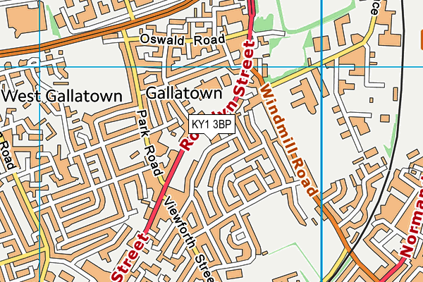 KY1 3BP map - OS VectorMap District (Ordnance Survey)