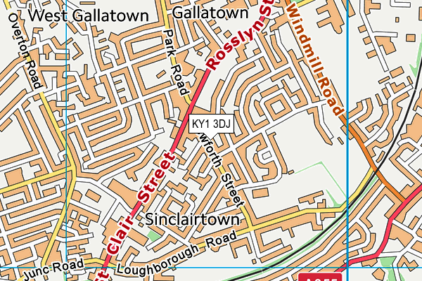 KY1 3DJ map - OS VectorMap District (Ordnance Survey)