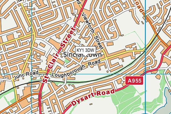 KY1 3DW map - OS VectorMap District (Ordnance Survey)