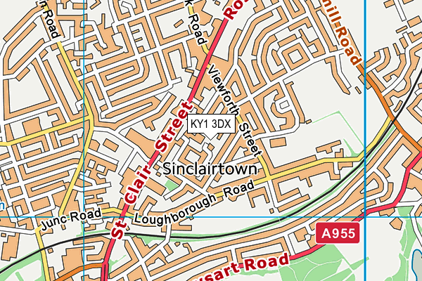 KY1 3DX map - OS VectorMap District (Ordnance Survey)