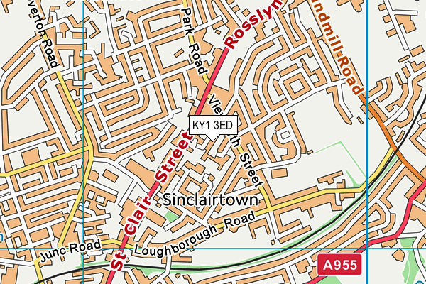 KY1 3ED map - OS VectorMap District (Ordnance Survey)