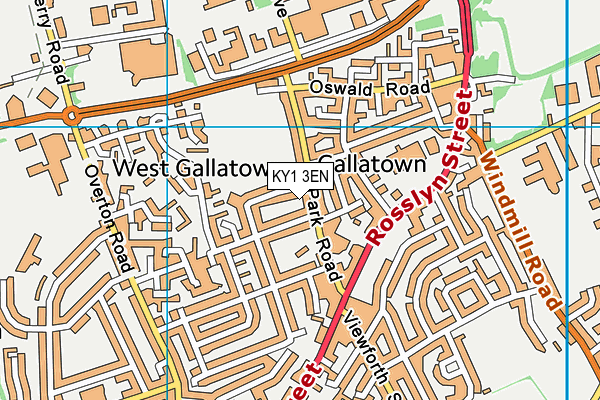 KY1 3EN map - OS VectorMap District (Ordnance Survey)