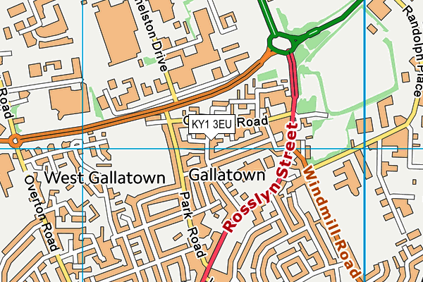 KY1 3EU map - OS VectorMap District (Ordnance Survey)