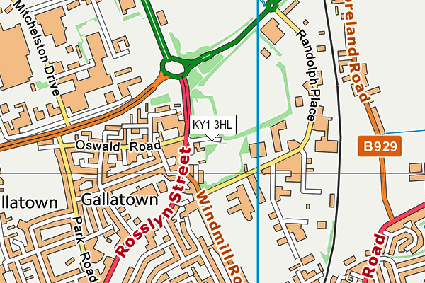 KY1 3HL map - OS VectorMap District (Ordnance Survey)