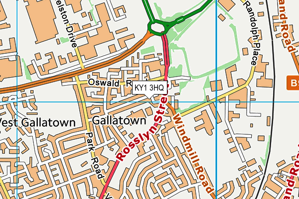 KY1 3HQ map - OS VectorMap District (Ordnance Survey)