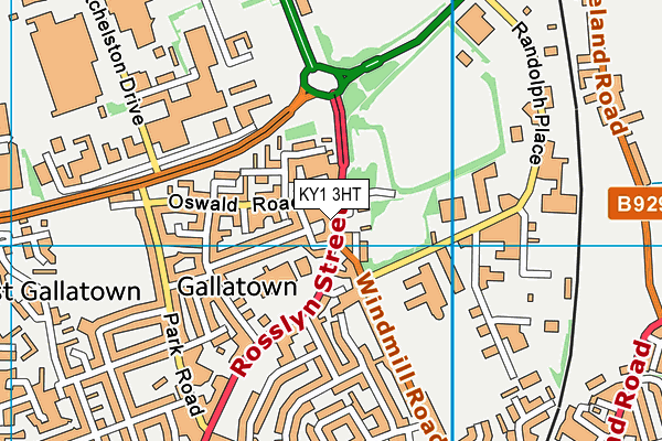 KY1 3HT map - OS VectorMap District (Ordnance Survey)