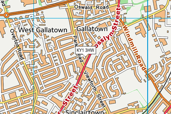 KY1 3HW map - OS VectorMap District (Ordnance Survey)