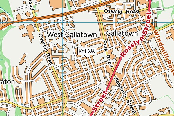 KY1 3JA map - OS VectorMap District (Ordnance Survey)