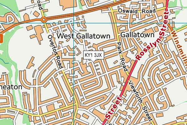 KY1 3JX map - OS VectorMap District (Ordnance Survey)