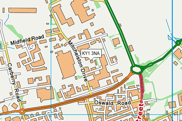 KY1 3NA map - OS VectorMap District (Ordnance Survey)