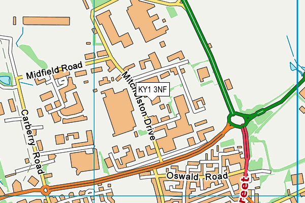 KY1 3NF map - OS VectorMap District (Ordnance Survey)