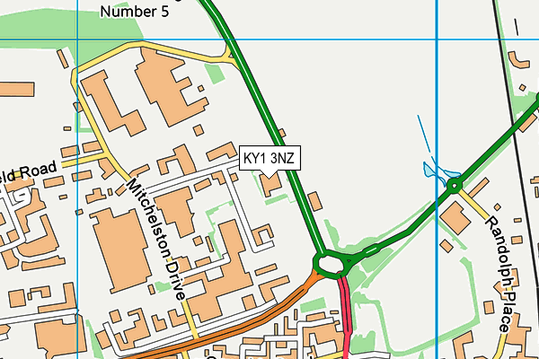 KY1 3NZ map - OS VectorMap District (Ordnance Survey)