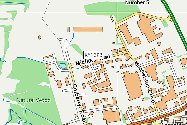 KY1 3PB map - OS VectorMap District (Ordnance Survey)