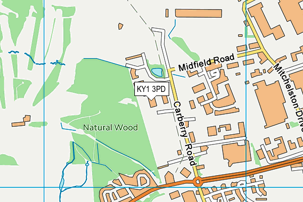 KY1 3PD map - OS VectorMap District (Ordnance Survey)