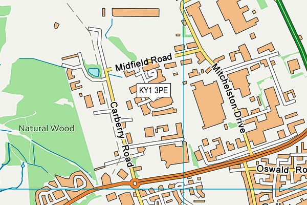 KY1 3PE map - OS VectorMap District (Ordnance Survey)