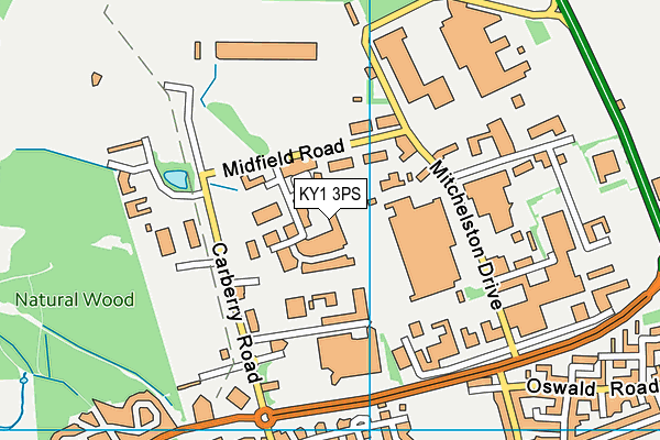 KY1 3PS map - OS VectorMap District (Ordnance Survey)