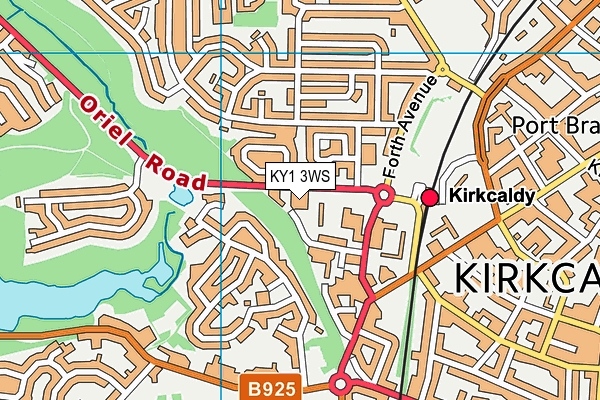 KY1 3WS map - OS VectorMap District (Ordnance Survey)