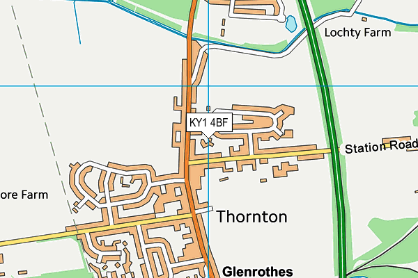 KY1 4BF map - OS VectorMap District (Ordnance Survey)
