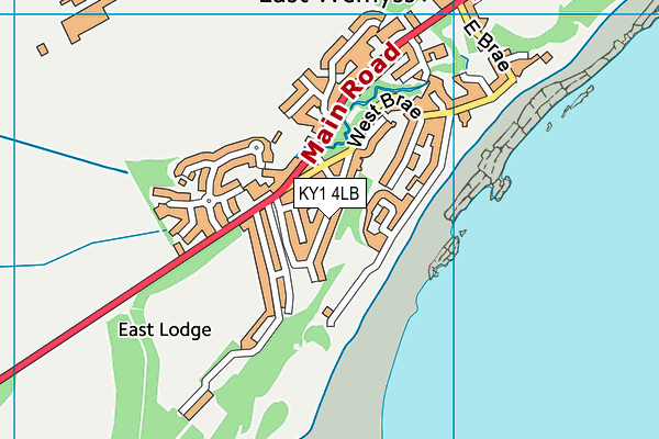 KY1 4LB map - OS VectorMap District (Ordnance Survey)
