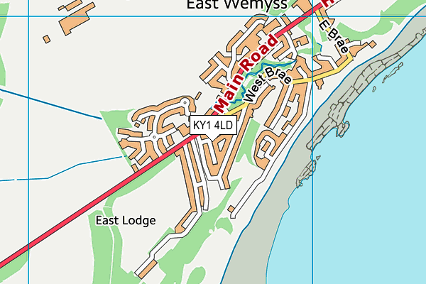 KY1 4LD map - OS VectorMap District (Ordnance Survey)