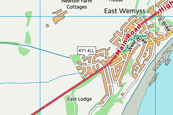 KY1 4LL map - OS VectorMap District (Ordnance Survey)