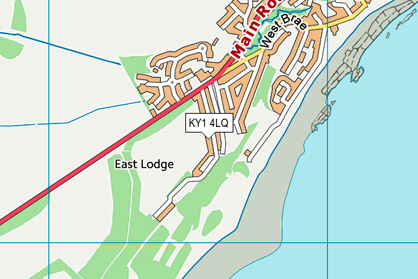 KY1 4LQ map - OS VectorMap District (Ordnance Survey)