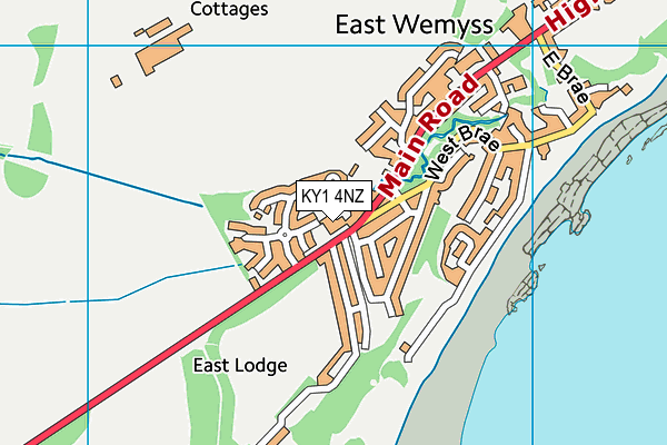 KY1 4NZ map - OS VectorMap District (Ordnance Survey)