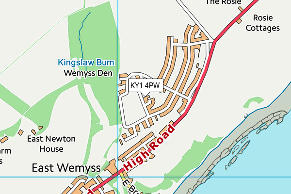 KY1 4PW map - OS VectorMap District (Ordnance Survey)