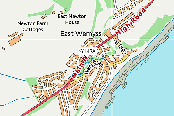 KY1 4RA map - OS VectorMap District (Ordnance Survey)
