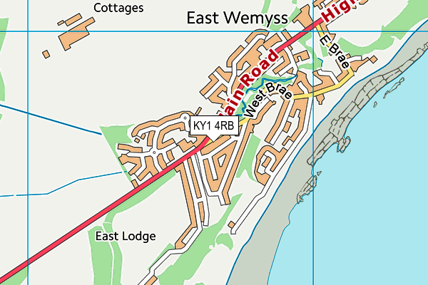 KY1 4RB map - OS VectorMap District (Ordnance Survey)